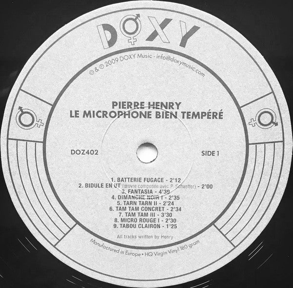 Pierre Henry : Le Microphone Bien Tempéré (LP, RE, 180)