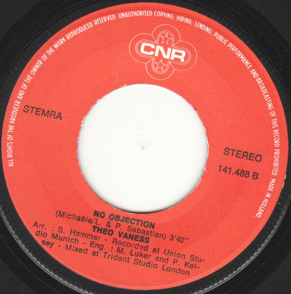 Theo Vaness : Back To Music (7")