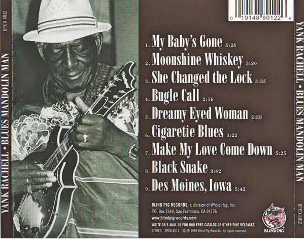 Yank Rachell : Blues Mandolin Man (CD, Album)