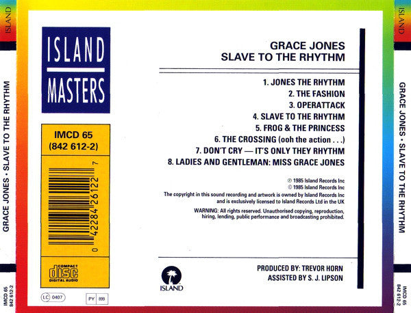 Grace Jones : Slave To The Rhythm (CD, Album, RE, RP)
