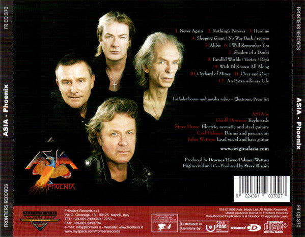 Asia (2) : Phoenix (CD, Album, Enh)