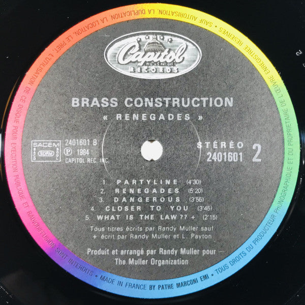Brass Construction : Renegades (LP, Album)