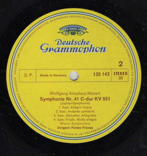 Wolfgang Amadeus Mozart - Wiener Symphoniker, Ferenc Fricsay : Symphonien Nr. 40 G-moll · Nr. 41 C-dur "Jupiter" (LP)