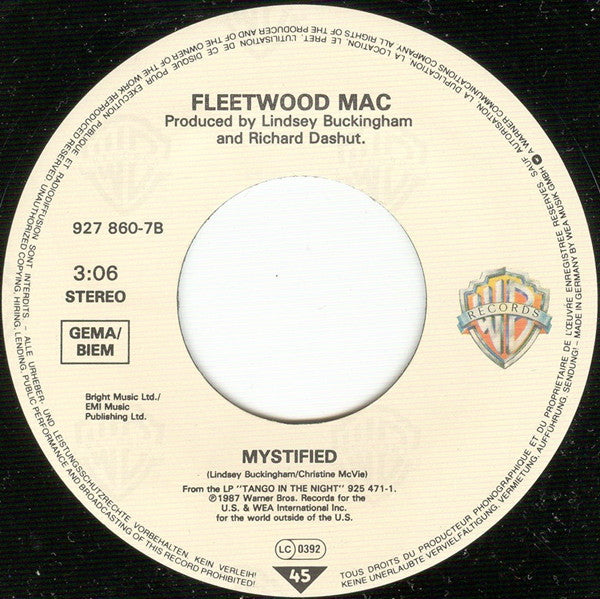 Fleetwood Mac : Isn't It Midnight (7", Single)