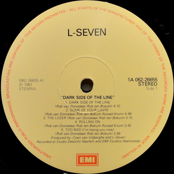 L-Seven (2) : Dark Side Of The Line (LP, Album)