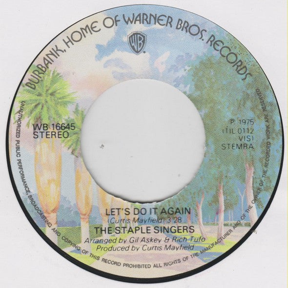 The Staple Singers : Let's Do It Again (7", Single)