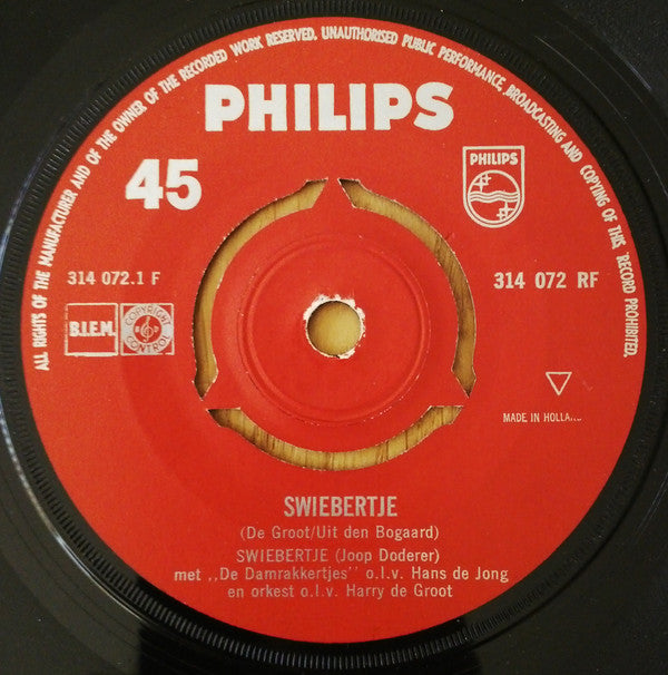 Swiebertje Met De Damrakkertjes (2) : Swiebertje (7", Single, Mono)