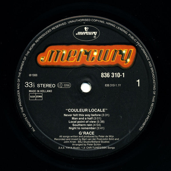 G'Race : Couleur Locale (LP, Album)