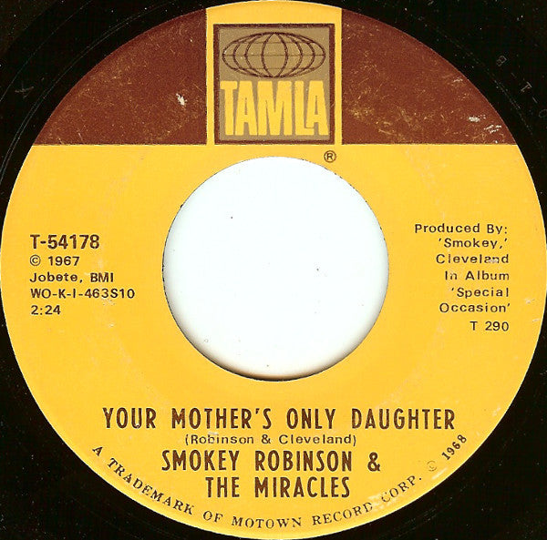 The Miracles : Baby, Baby Don't Cry (7", Single, ARP)
