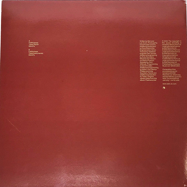 Skin : Faithfulness (Tiesto Remix) (12", Promo)
