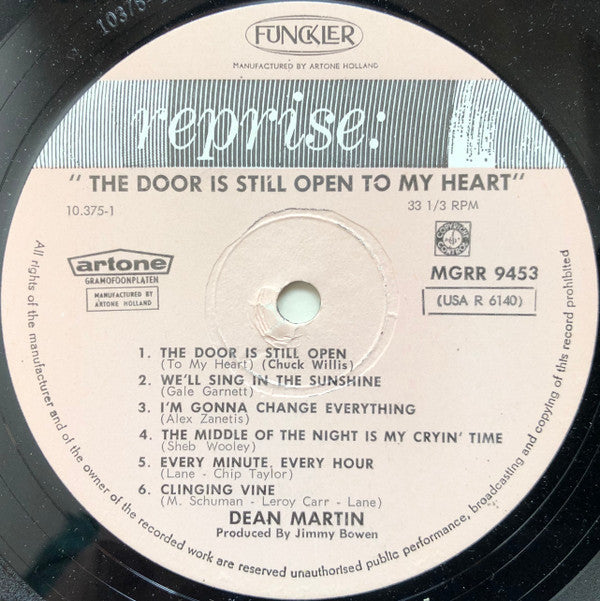 Dean Martin : The Door Is Still Open To My Heart (LP, Album, Mono)