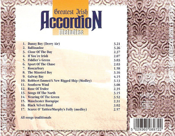 Unknown Artist : Greatest Irish Accordion Melodies CD 2 (CD, Comp)