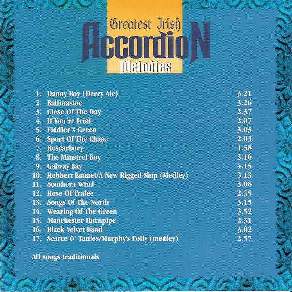 Unknown Artist : Greatest Irish Accordion Melodies CD 2 (CD, Comp)