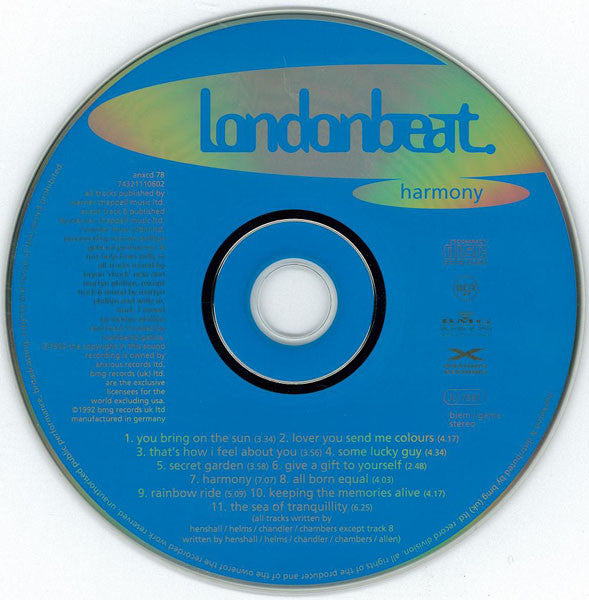 Londonbeat : Harmony (CD, Album)