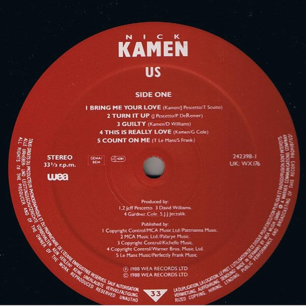 Nick Kamen : Us (LP, Album)