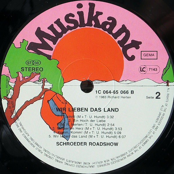 Schroeder Roadshow : Wir Lieben Das Land (LP)