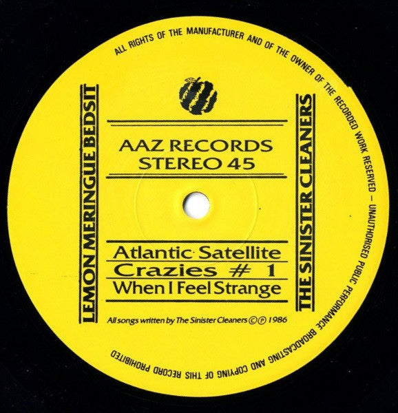 The Sinister Cleaners : Lemon Meringue Bedsit (12")