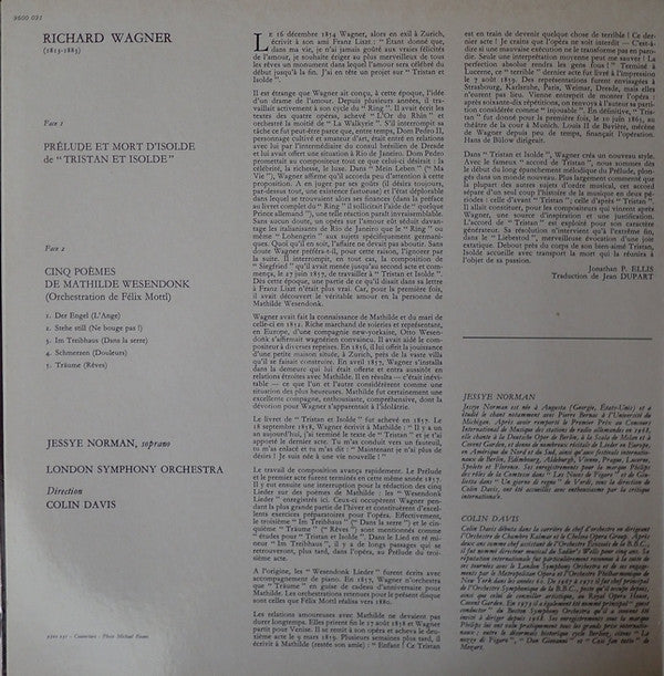 Richard Wagner - Jessye Norman, London Symphony Orchestra, Sir Colin Davis : «Wesendonk» Lieder / Vorspiel/Liebestod «Tristan Und Isolde» (LP, Album, RE, Gat)