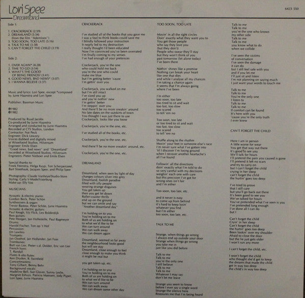 Lori Spee : Dreamland (LP, Album)