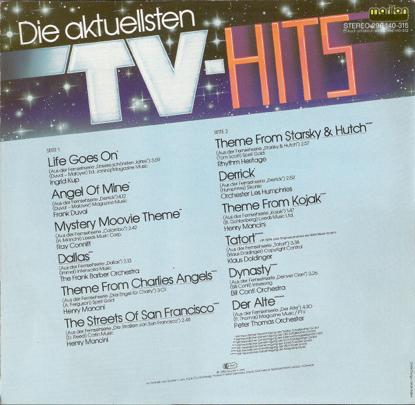Various : Die Aktuellsten TV-Hits (LP, Comp)