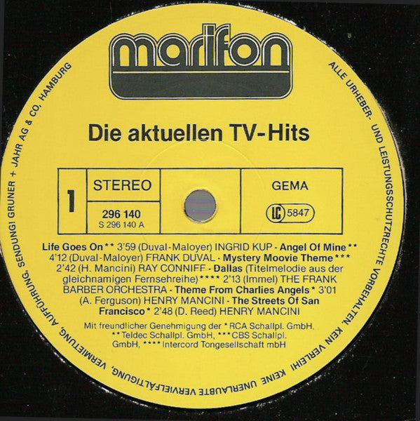 Various : Die Aktuellsten TV-Hits (LP, Comp)