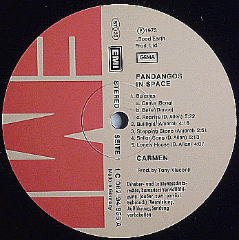 Carmen (19) : Fandangos In Space (LP, Album, Gat)