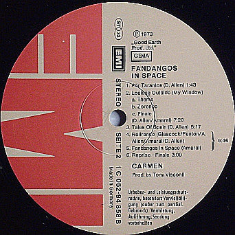 Carmen (19) : Fandangos In Space (LP, Album, Gat)