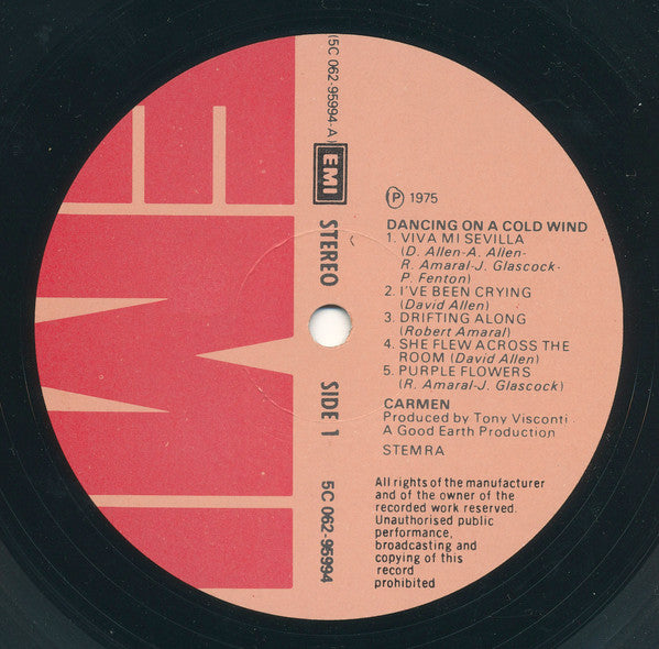 Carmen (19) : Dancing On A Cold Wind (LP, Album)