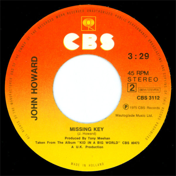 John Howard (4) : Family Man / Missing Key (7")