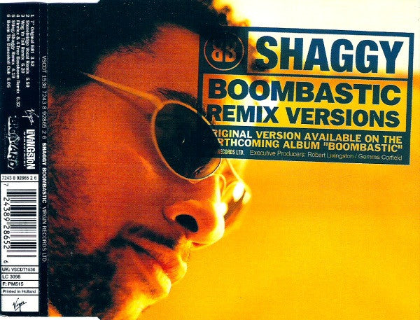 Shaggy : Boombastic (Remix Versions) (CD, Maxi, Single)