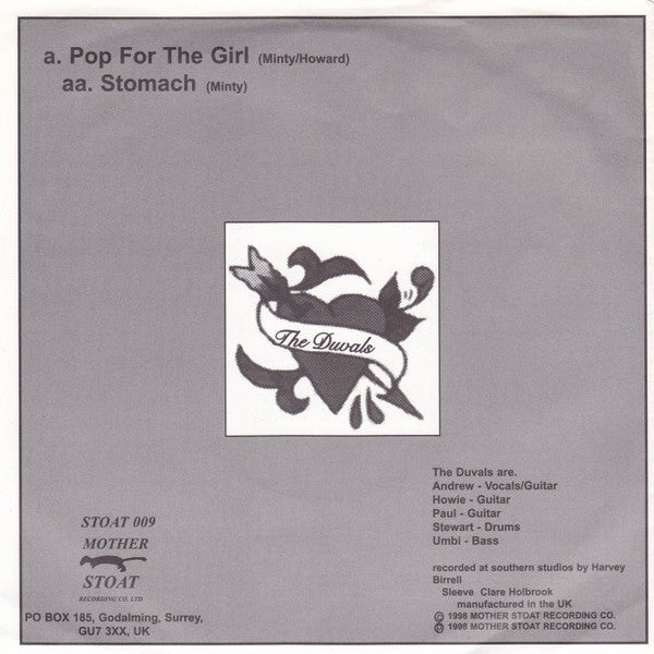 The Duvals : Pop For The Girl (7", Single)