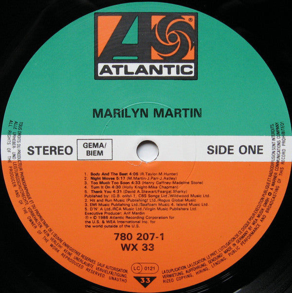 Marilyn Martin : Marilyn Martin (LP, Album)
