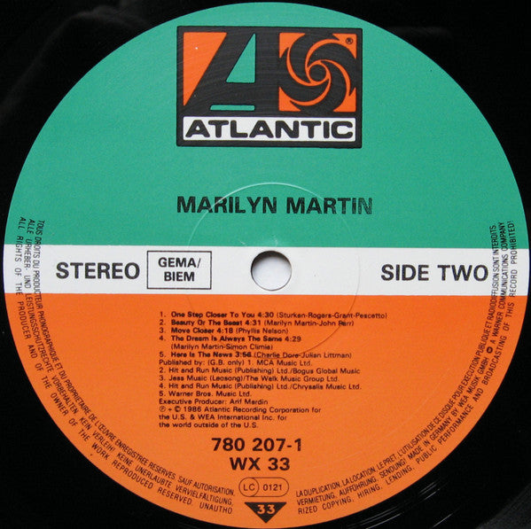 Marilyn Martin : Marilyn Martin (LP, Album)