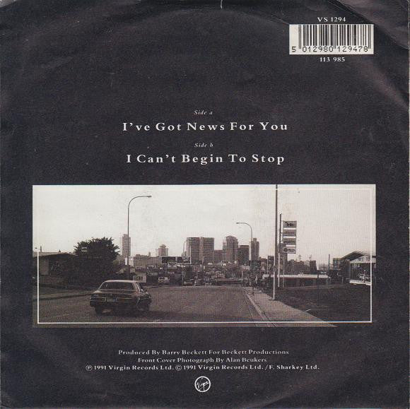 Feargal Sharkey : I've Got News For You (7", Single)