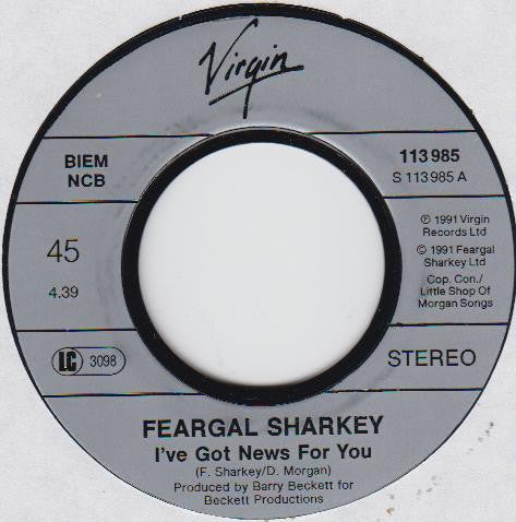 Feargal Sharkey : I've Got News For You (7", Single)