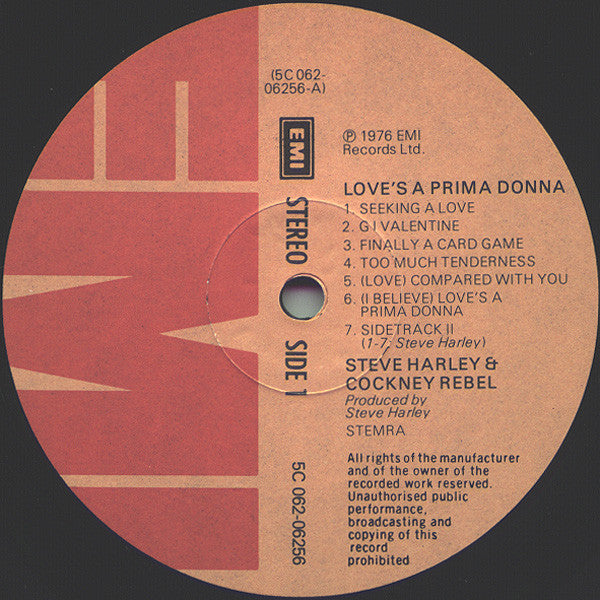 Steve Harley And Cockney Rebel* : Love's A Prima Donna (LP, Album)