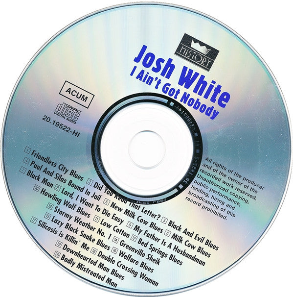 Bessie Smith / Josh White : I Ain't Got Nobody (2xCD, Comp, RM)
