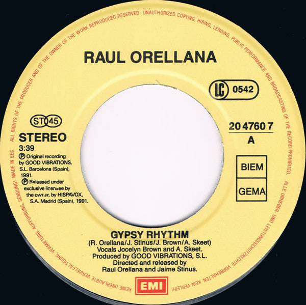 Raúl Orellana : Gypsy Rhythm (7")