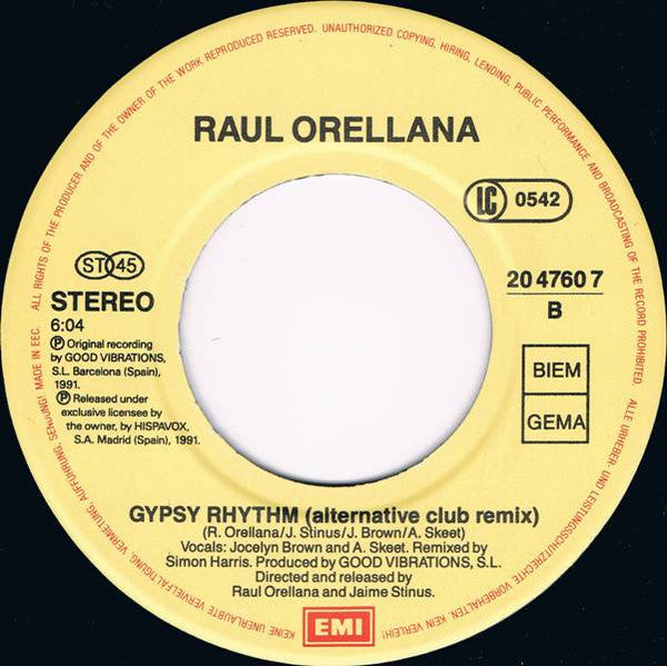 Raúl Orellana : Gypsy Rhythm (7")