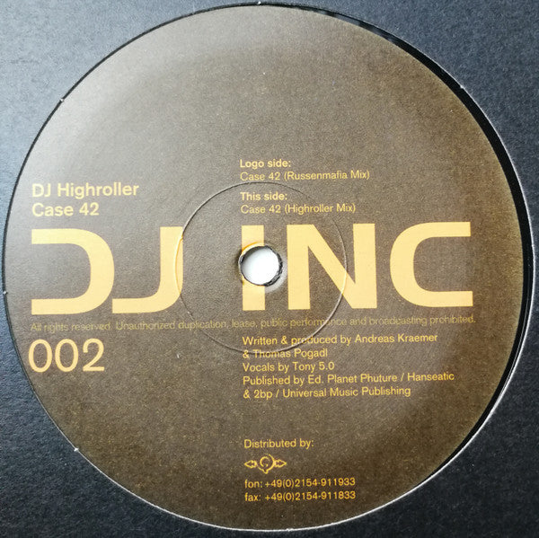 DJ Highroller : Case 42 (12")