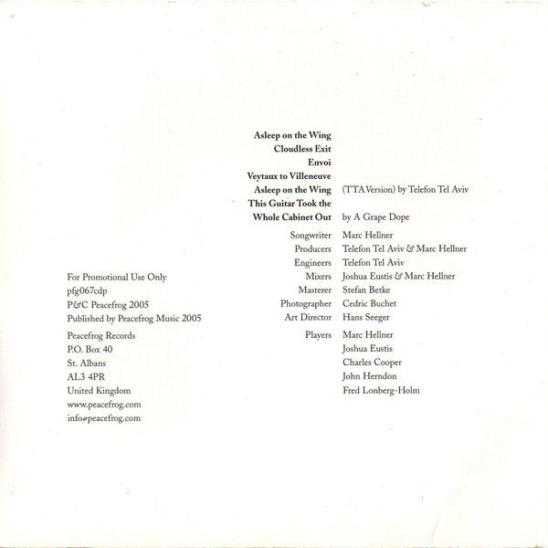 Marc Hellner : Asleep On The Wing (CD, EP, Promo)