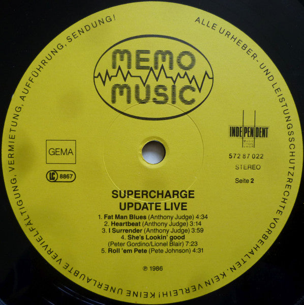 Supercharge (2) : Up Date Live (LP, Album)