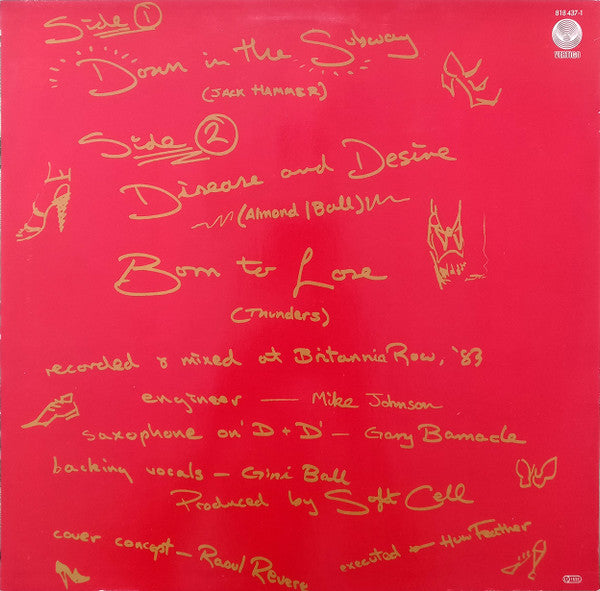 Soft Cell : Down In The Subway (12", Maxi)