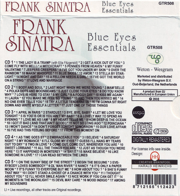Frank Sinatra : Blue Eyes Essentials (5xCD, Comp, RM + Box)