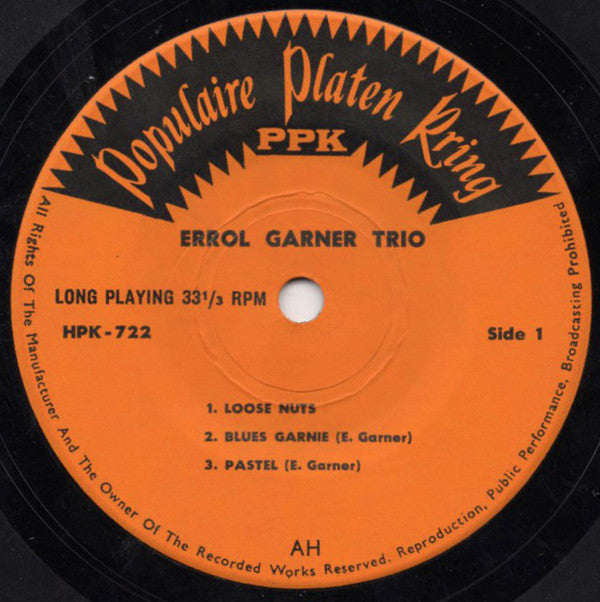 Erroll Garner Trio : Erroll Garner (7", EP)