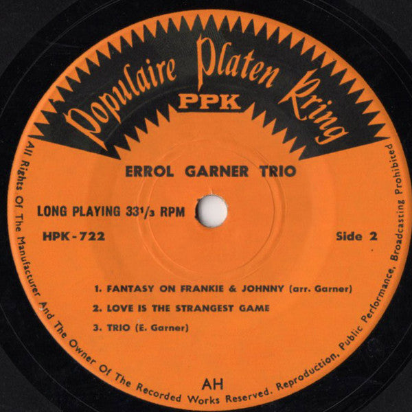 Erroll Garner Trio : Erroll Garner (7", EP)
