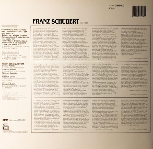 Franz Schubert - Alban Berg Quartett, Heinrich Schiff : Quintett C-Dur (LP)