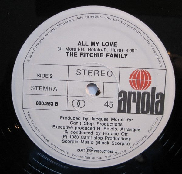 The Ritchie Family : Give Me A Break (12")