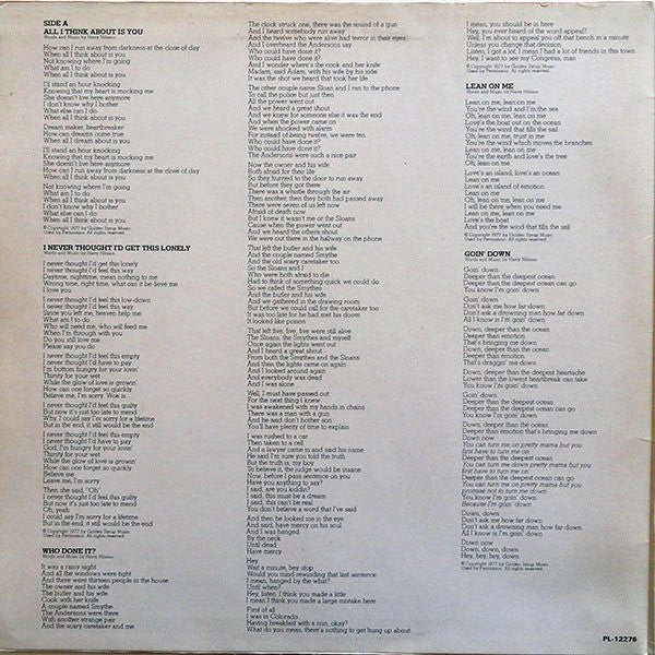 Harry Nilsson : Knnillssonn (LP, Album, Gat)