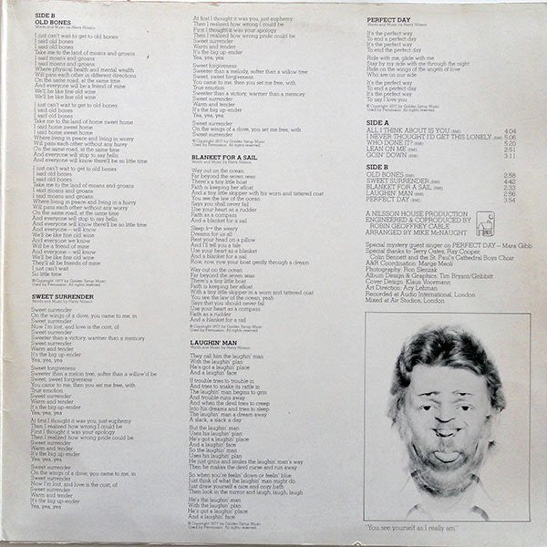 Harry Nilsson : Knnillssonn (LP, Album, Gat)